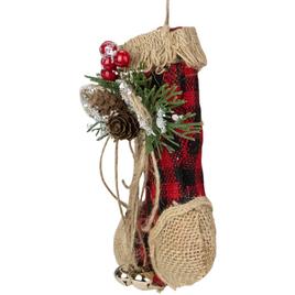 Northlight Seasonal 5.75in. Burlap Christmas Stocking Ornament