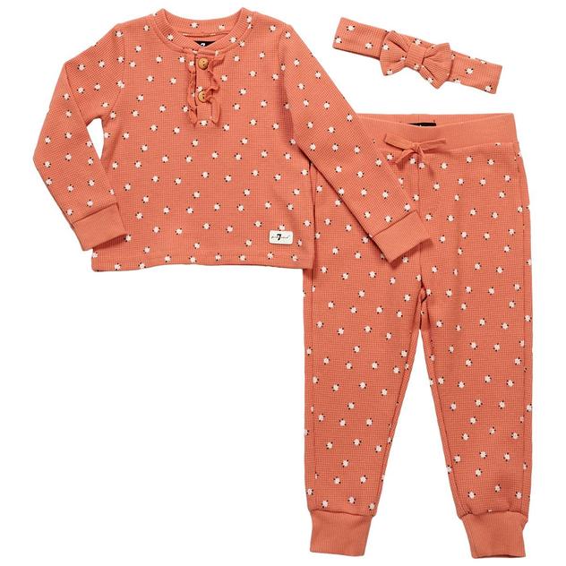Baby Girl (12-24M) 7 For All Mankind® 3pc. Floral Set & Headband