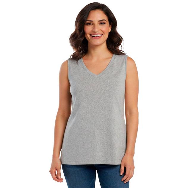 Plus Size Preswick & Moore® Rib V Neck Tank Top