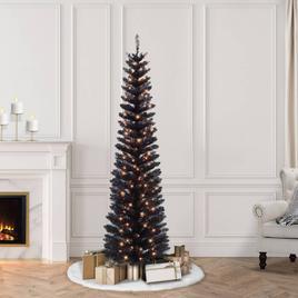 Puleo International 6ft. Pre-Lit Tinsel Artificial Christmas Tree