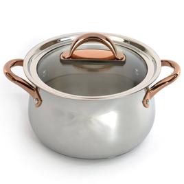 BergHOFF Ouro Stainless Steel Stockpot 8in. w/ Glass Lid