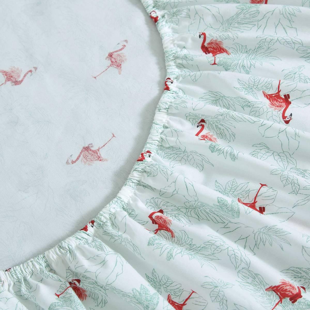 Tommy Bahama Flamingo Santa 200TC 4pc. Sheet Set
