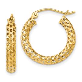 Gold Classics(tm) 14k Mesh Hoop Earrings