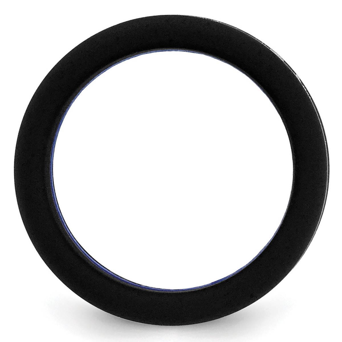 Mens Gentlemen''s Classics™ Black Silicone 7.5mm Wedding Band