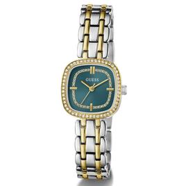 Womens Guess Two-Tone Green Dial Watch - GW1018L6