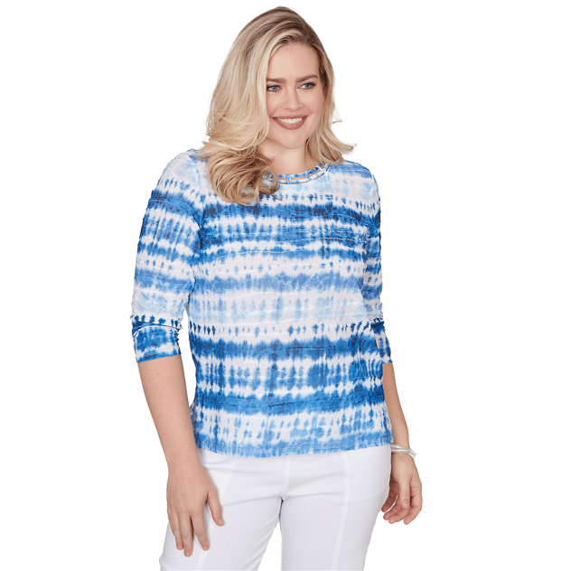 Petite Alfred Dunner The Royal Treatment Tie Dye Blouse