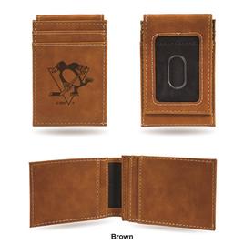 Mens NHL Pittsburgh Penguins Faux Leather Front Pocket Wallet