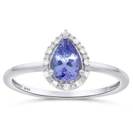 Gemstone Classics(tm) Tanzanite Lab Grown Diamond Accent Ring