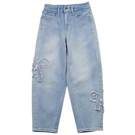 Girls (7-14) YMI® Distressed Bow Barrel Jeans