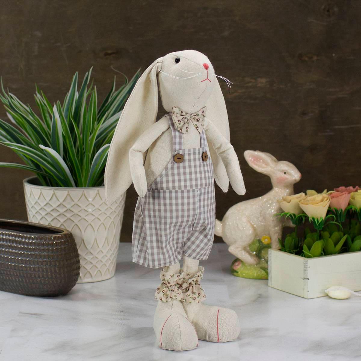 Northlight Seasonal Boy Easter Bunny w/ Floral Bowtie Figurine