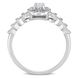 Diamond Classics™ 14kt. White Gold 1/3ctw. Diamond Oval Ring