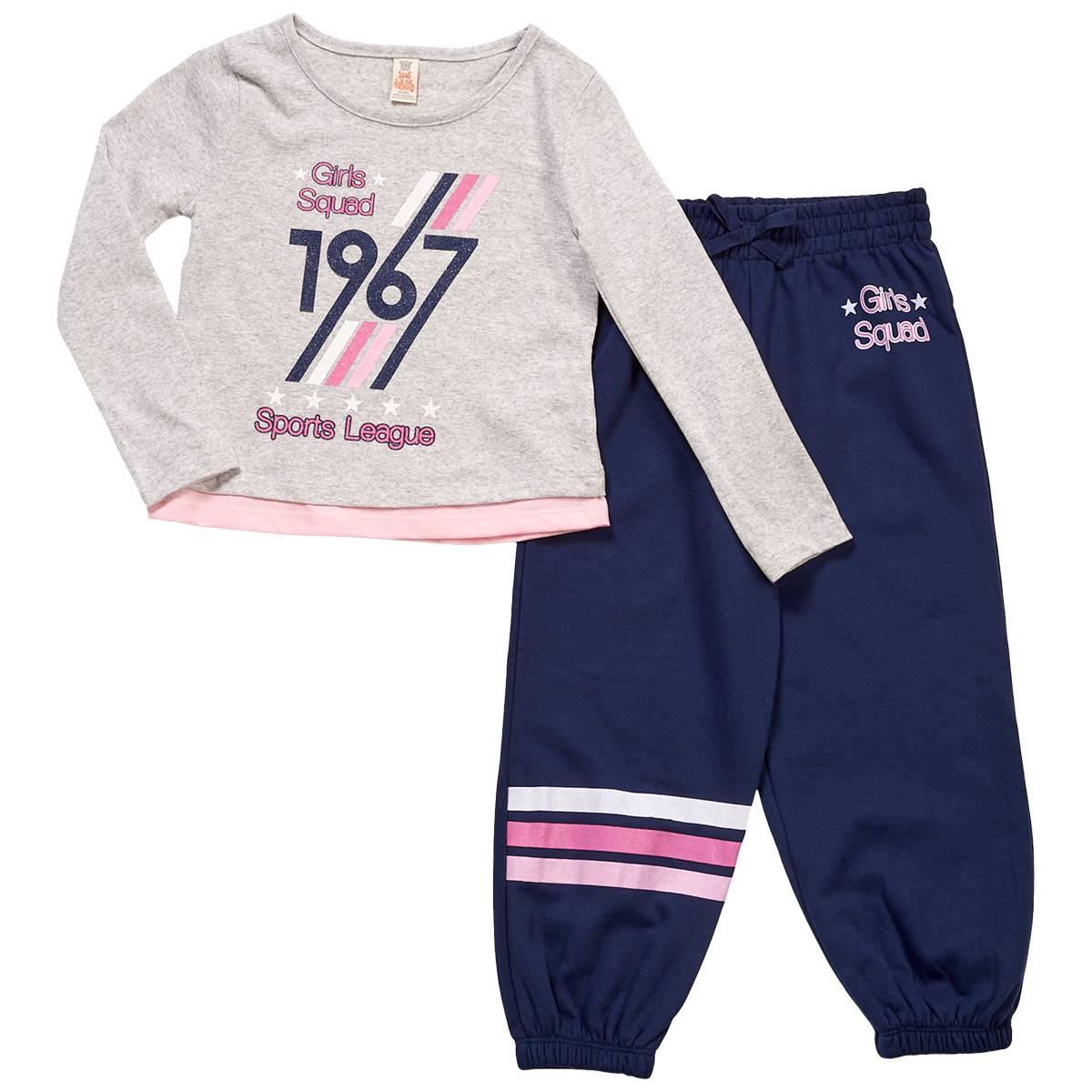 Girls (4-6x) Sweet Butterfly® 2pc. Long Sleeve Tee w/ Joggers