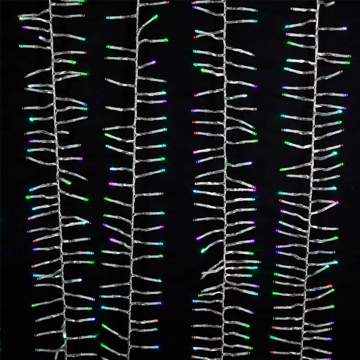 Kurt S. Adler 15.7ft. RGB LED Cluster Garland Christmas Lights