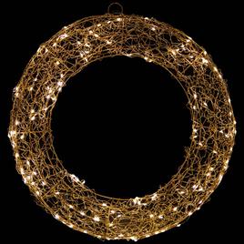 Northlight Seasonal 18in. LED Gold Wire Wreath
