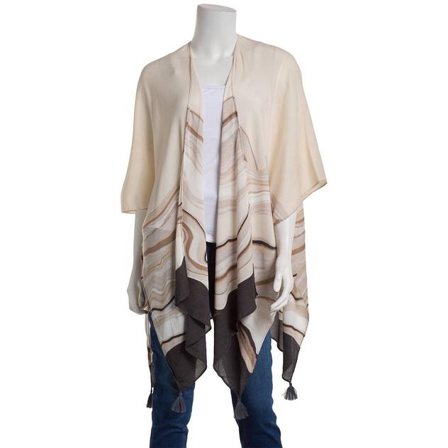 Womens Vince Camuto Wave Stripe Kimono