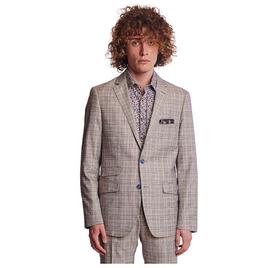Mens Paisley & Gray Jacket - Tan/Pink