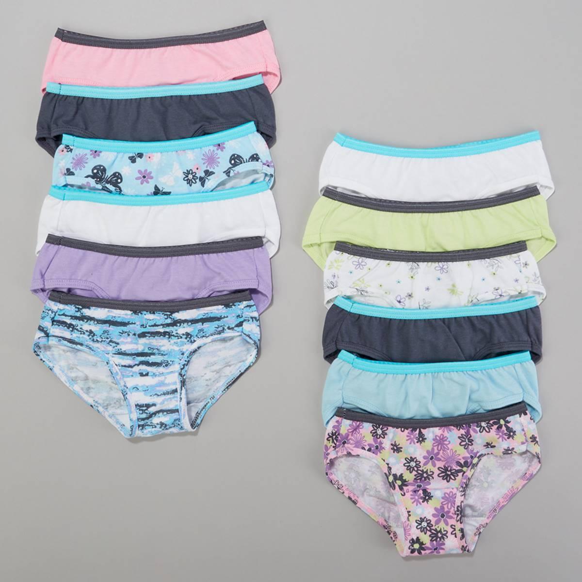 Girls Hanes(R) 12pk. Tagless(R) Fashion Cotton Hipster Underwear