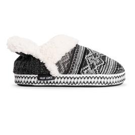 Womens MUK LUKS® Magdalena Ruched Slippers - Ivory/Fair Isle