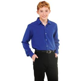Boys (8-20) Bill Blass Long Sleeve Dress Shirt - French Blue