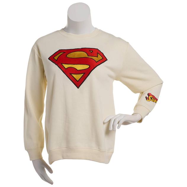 Juniors Freeze Embroidered Superman™ Shield Fleece Sweatshirt