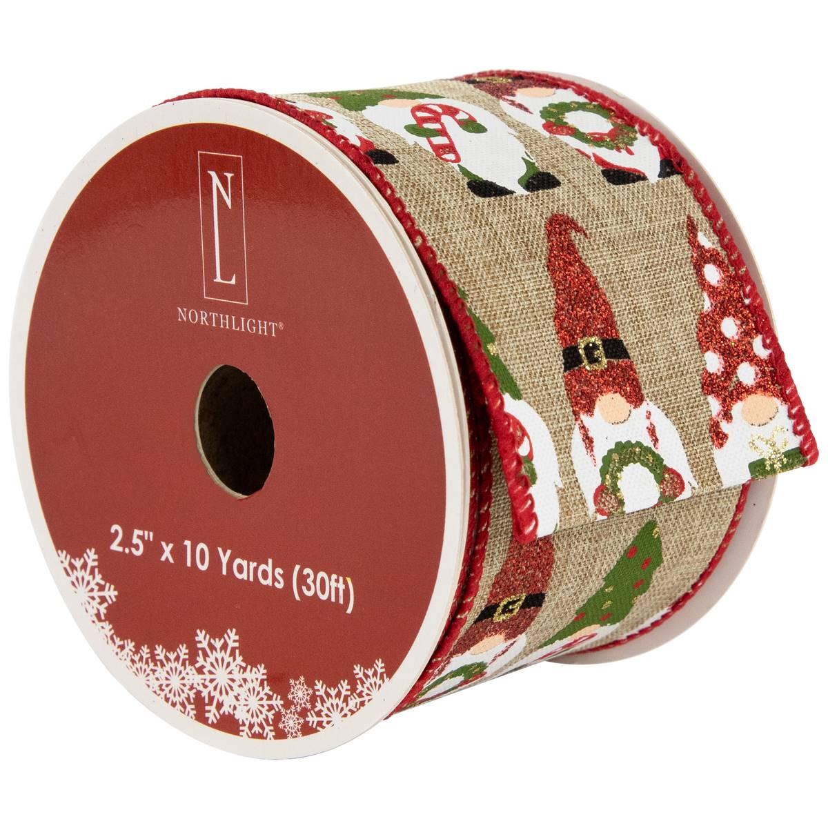 Northlight Seasonal 30ft. Gnome Burlap Christmas Ribbon