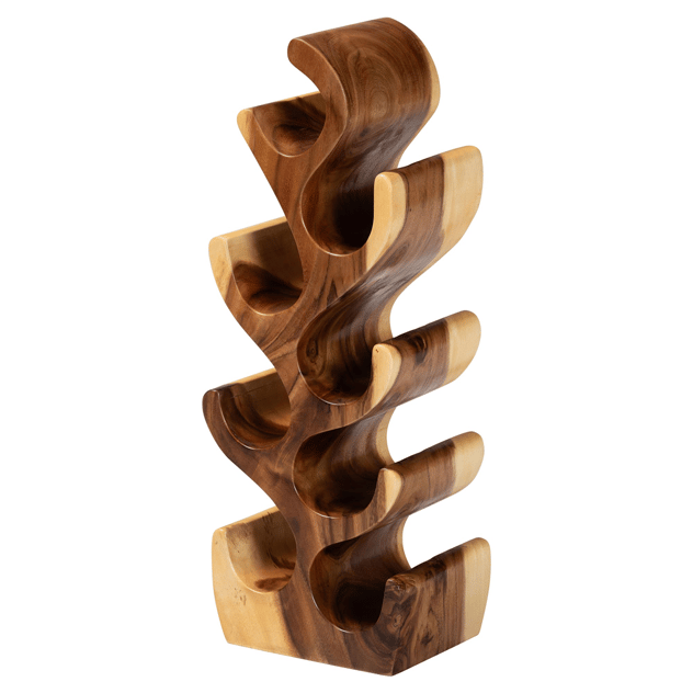 bali & pari Matana Suar Wood Wine Rack
