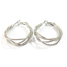 Adrienne Vittadini 4 Row Intertwined Hoop Earrings