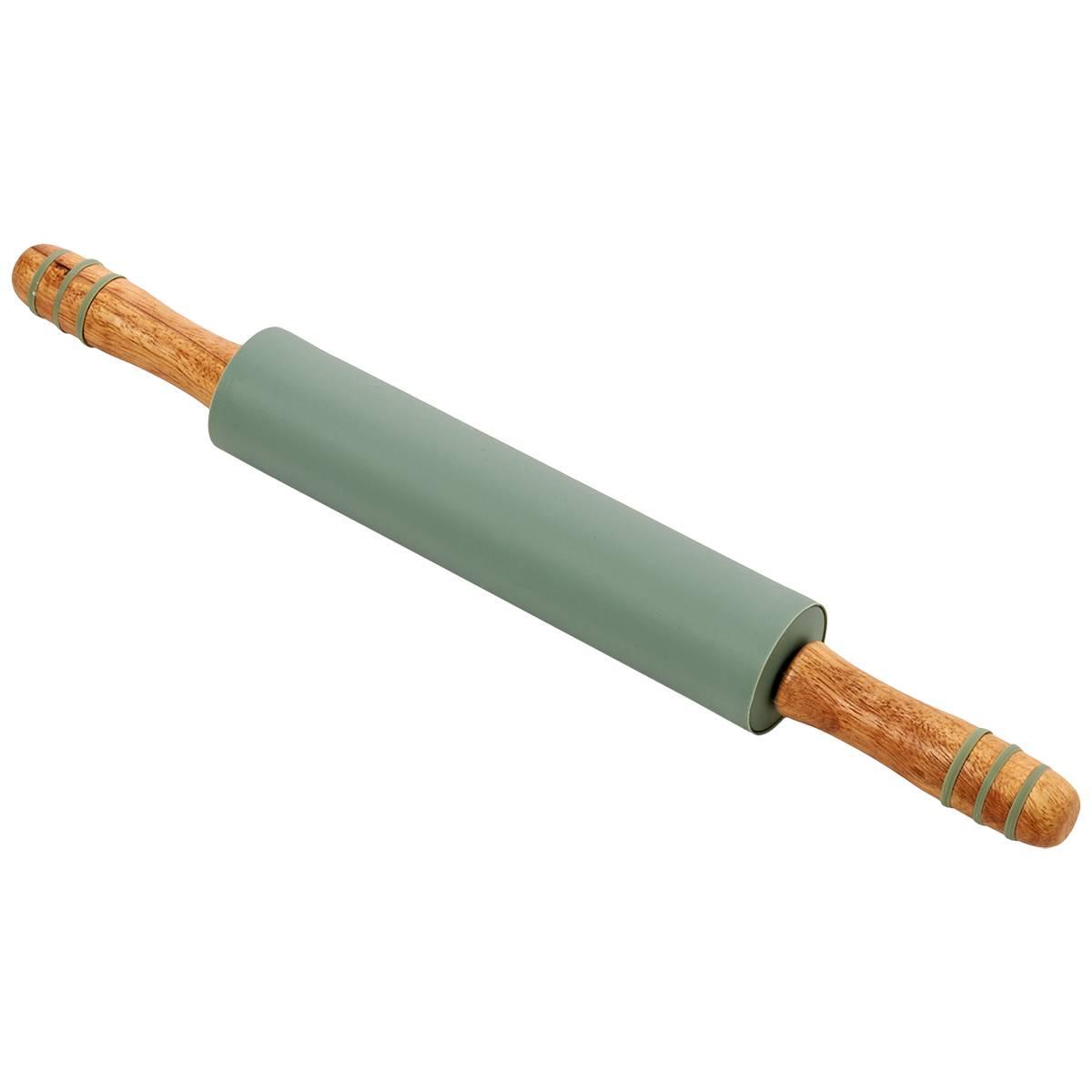 Bombay Silicone Rolling Pin with Wood Handle