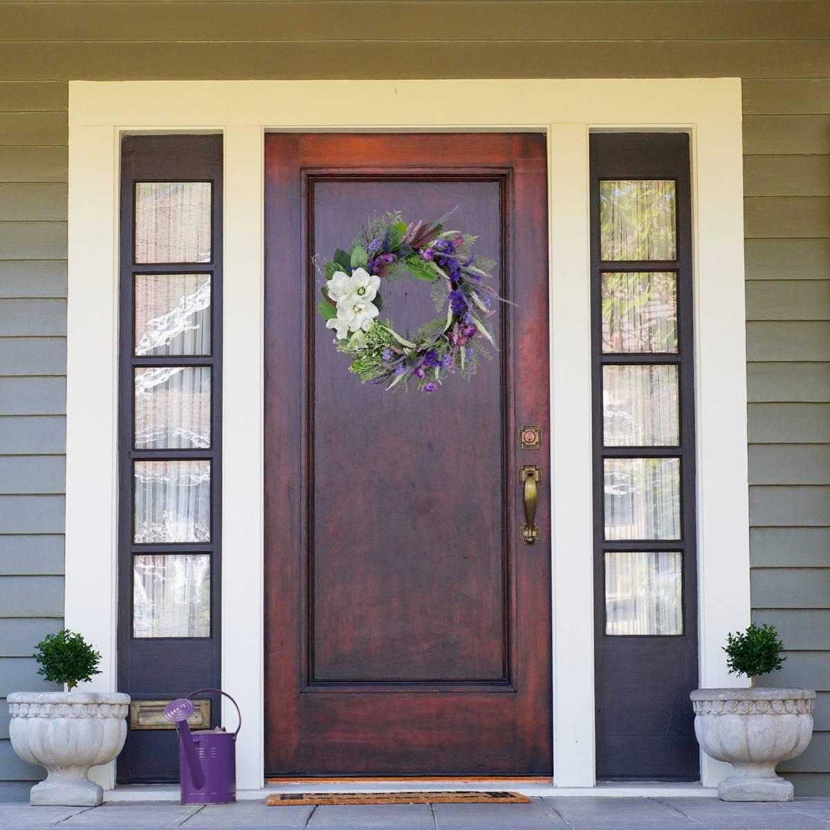 Northlight Seasonal Artificial Wildflowers & Magnolias Wreath