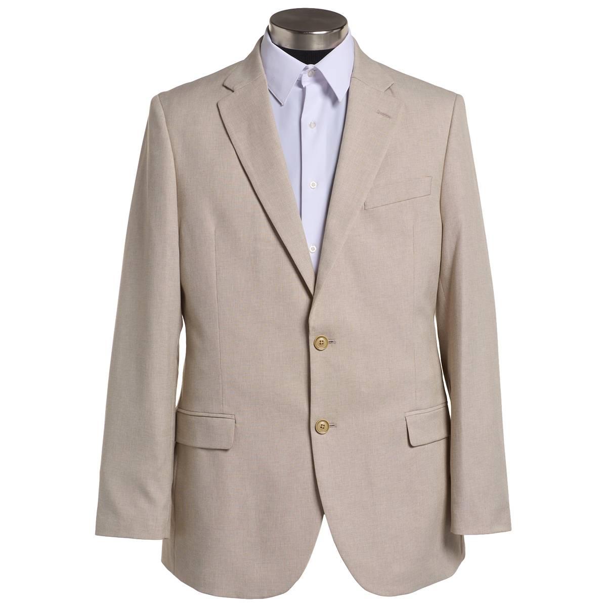 Mens Nautica Poly Cotton Solid Suit Jacket - Tan