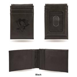 Mens NHL Pittsburgh Penguins Faux Leather Front Pocket Wallet