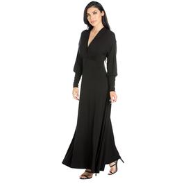 Womens 24/7 Comfort Apparel V-Neck A-Line Dress