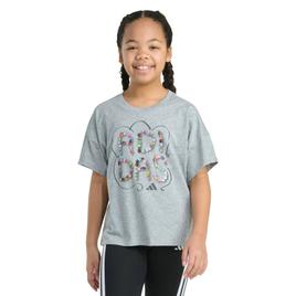 Girls (7-16) adidas(R) Short Sleeve Sport Beads Drop Shoulder Tee