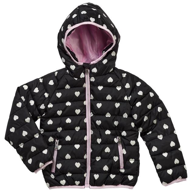 Girls (4-6x) Pink Platinum® Heart Hooded Lightweight Jacket