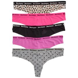 Womens Juicy Couture 5pk. Bonded Micro Thong Panties-JC8239-5PKFE