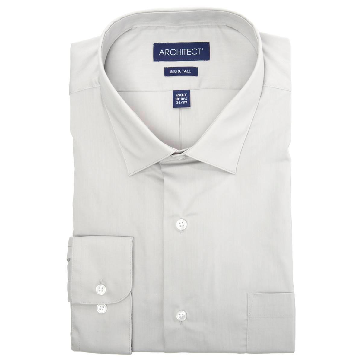 Mens Big & Tall Architect(R) Performance Dress Shirt - Grey Dawn