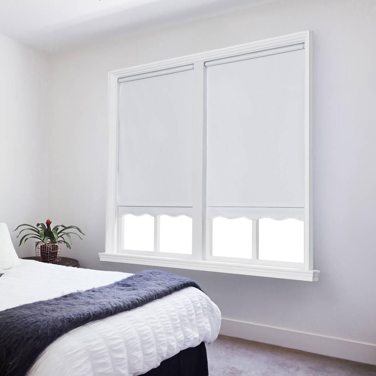 Fringed Cordless Vinyl Roller Shade - 15x64in. - 39.5x64in.