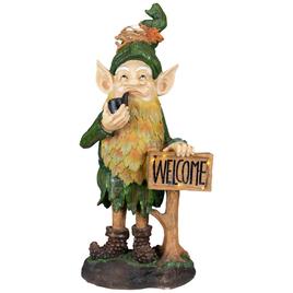 Northlight Seasonal LED Solar "Welcome" Gnome Garden Statue