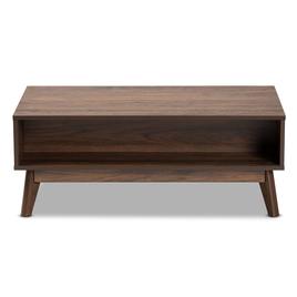Baxton Studio Hartman Modern Walnut Brown Wood Coffee Table