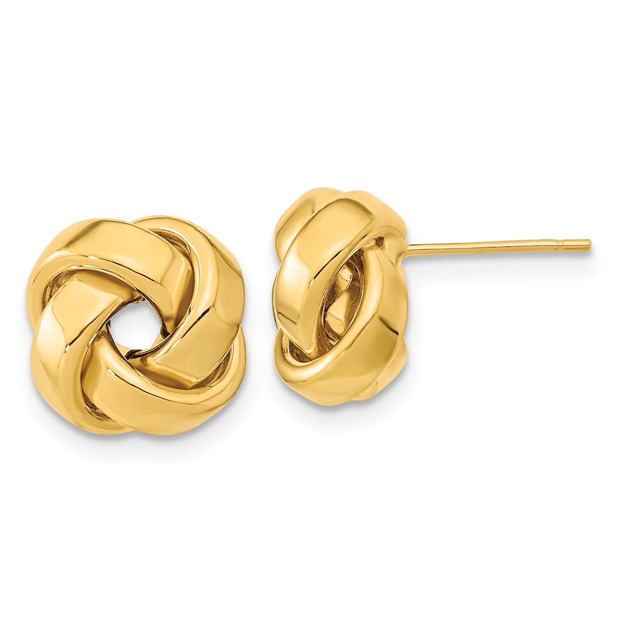 Gold Classics(tm) 12mm Gold Knot Stud Earrings