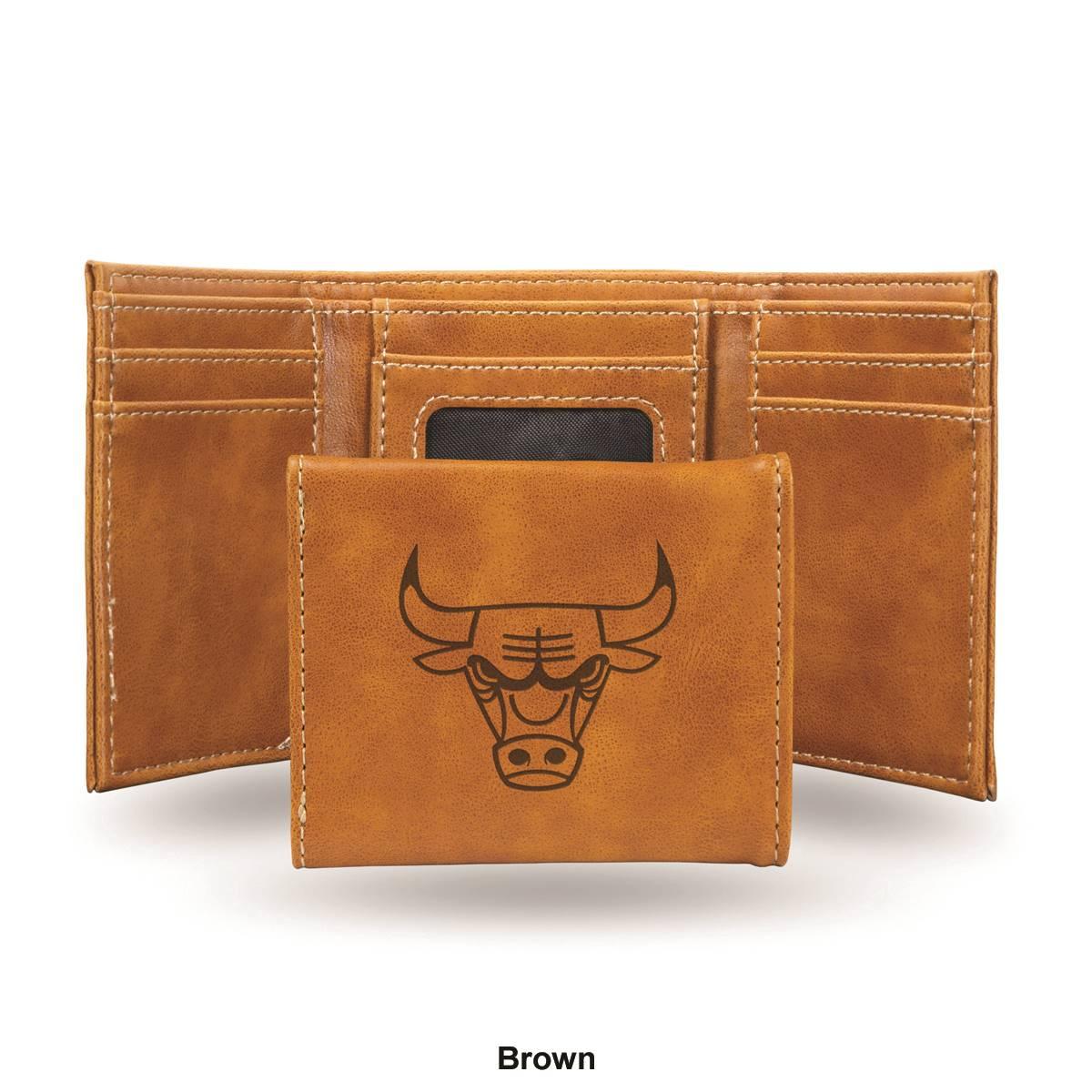 Mens NBA Chicago Bulls Faux Leather Trifold Wallet