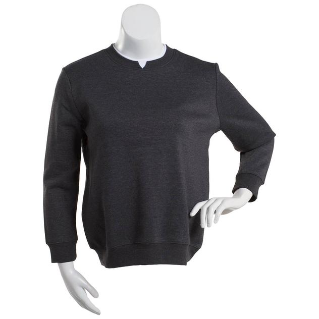 Plus Size Hasting & Smith Long Sleeve Basic Solid Sweatshirt