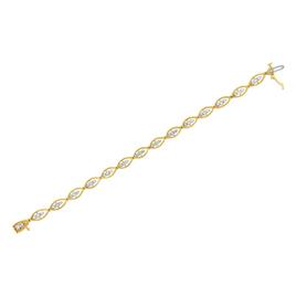 Haus of Brilliance 10kt. Yellow Gold Diamond Link Bracelet