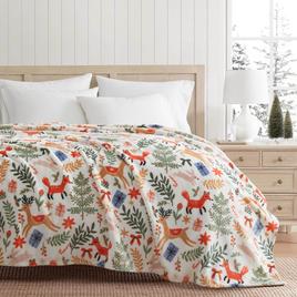 Martha Stewart Holiday Woodland Throw Blanket