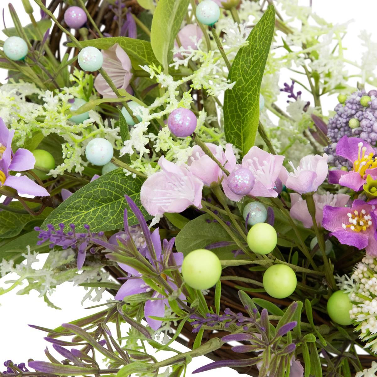 Northlight Seasonal Artificial Wildflower & Berry Half Wreath