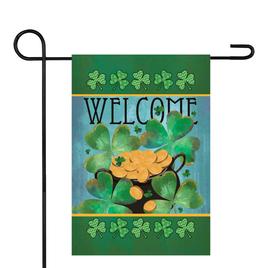 Northlight Seasonal Pot of Gold "Welcome" Garden Flag