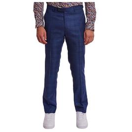 Mens Paisley & Gray Pants - Blue Cognac