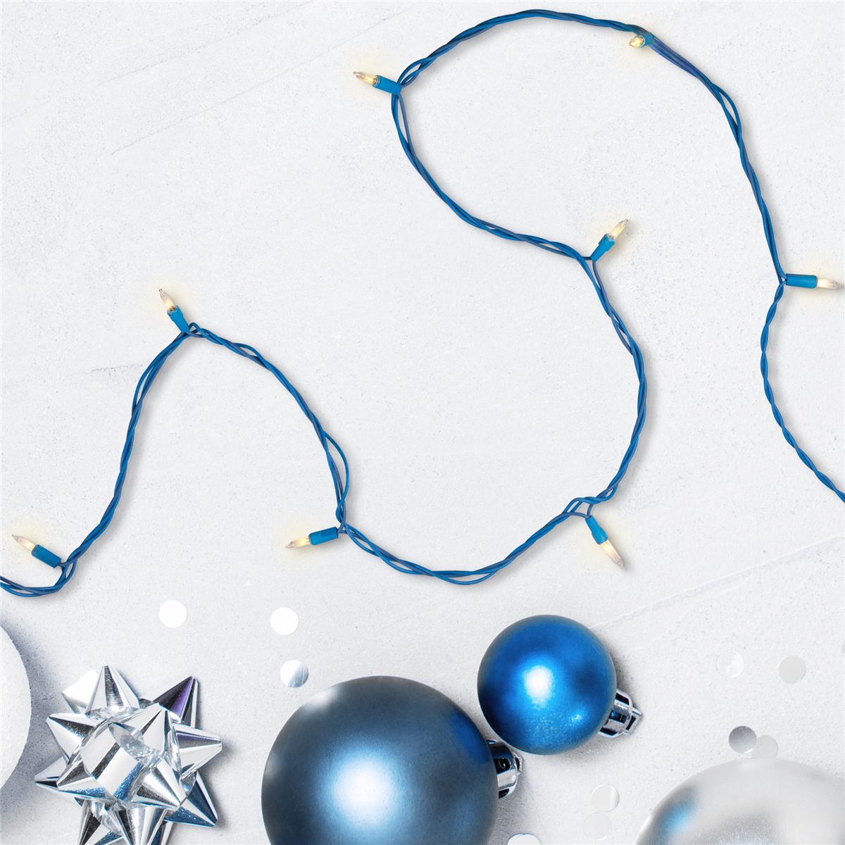 Northlight 60ft. Blue Wire Mini Christmas Commercial Light Set