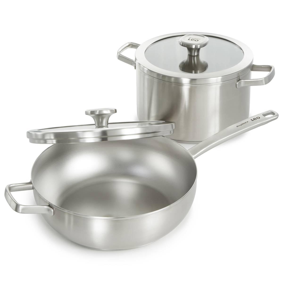 BergHOFF Graphite Stainless Steel 10in. Stockpot w/ Glass Lid