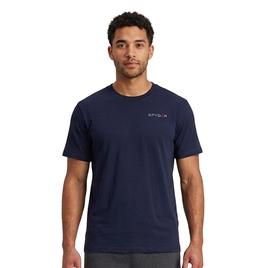 Mens Spyder Left Sleeve Logo Short Sleeve Tee - Navy